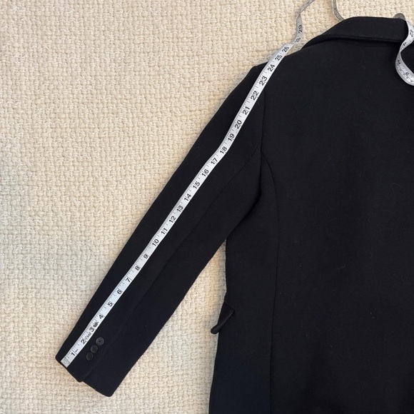 Mango Black Wool Blazer Coat Size Small - Picture 7 of 8